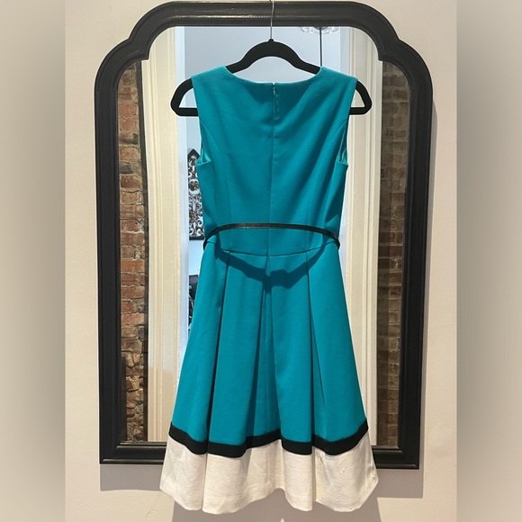 Turquoise Colorblock Dress by Liz Claiborne (M/L) - Picture 2 of 6